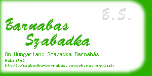 barnabas szabadka business card